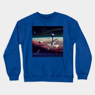 Interplanetary Spaceport Crewneck Sweatshirt